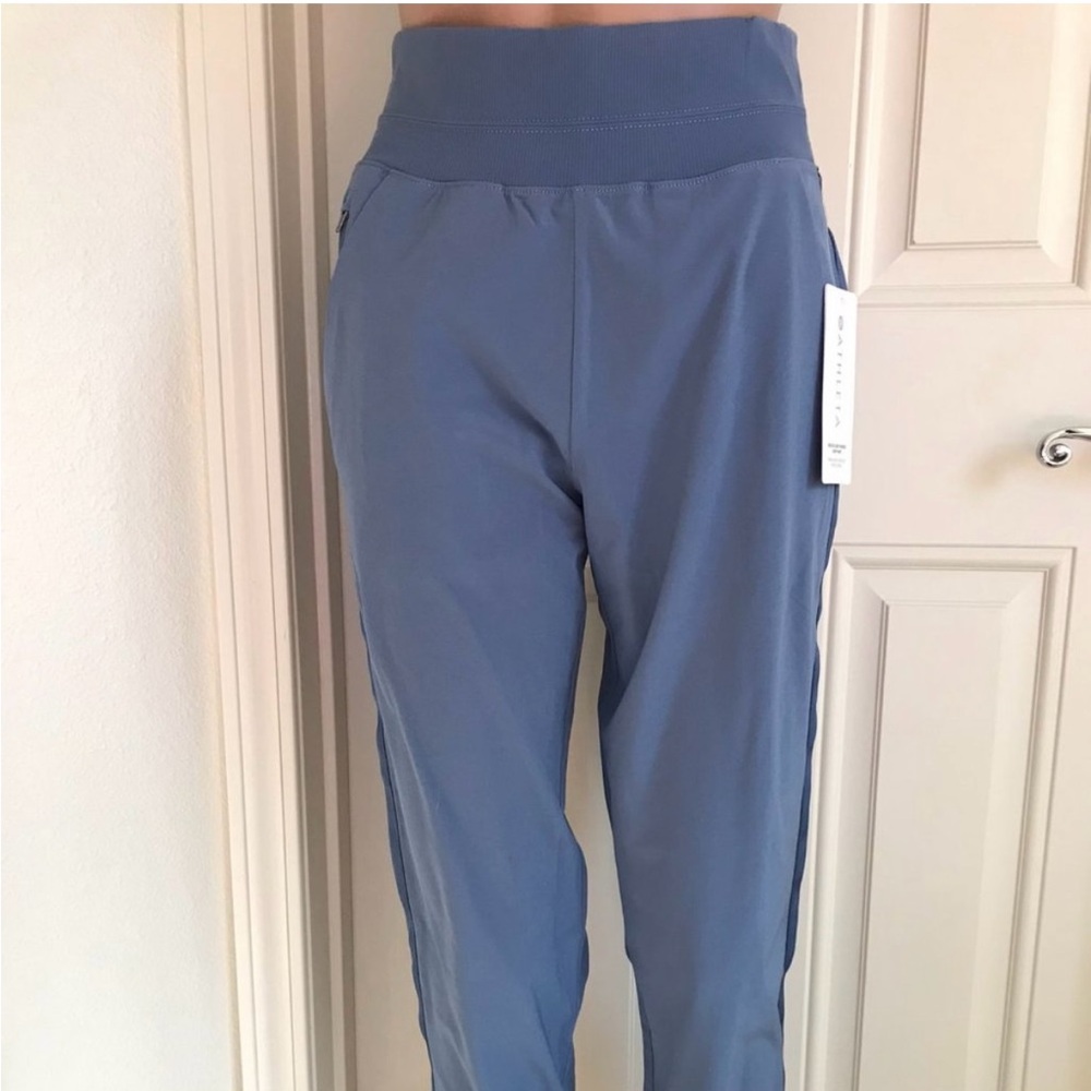 Blue High-Waisted Joggers